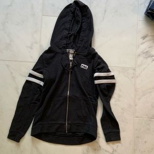 PINK Victoria’s Secret black zip up hoodie